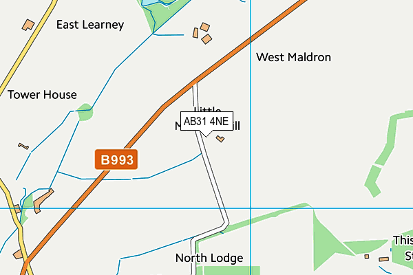 AB31 4NE map - OS VectorMap District (Ordnance Survey) AB31 4NE map - OS VectorMap District (Ordnance Survey)