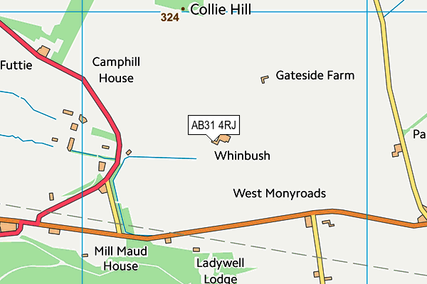 AB31 4RJ map - OS VectorMap District (Ordnance Survey) AB31 4RJ map - OS VectorMap District (Ordnance Survey)