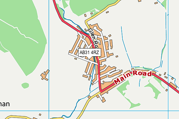 AB31 4RZ map - OS VectorMap District (Ordnance Survey) AB31 4RZ map - OS VectorMap District (Ordnance Survey)