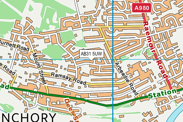 AB31 5UW map - OS VectorMap District (Ordnance Survey) AB31 5UW map - OS VectorMap District (Ordnance Survey)