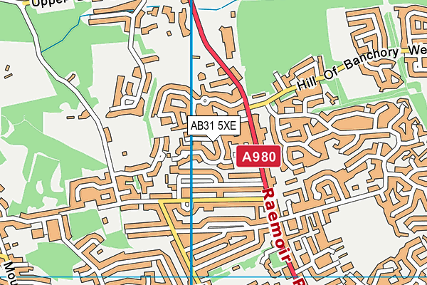AB31 5XE map - OS VectorMap District (Ordnance Survey) AB31 5XE map - OS VectorMap District (Ordnance Survey)