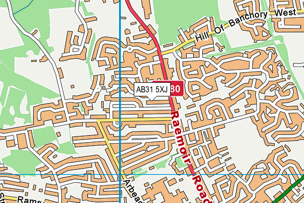AB31 5XJ map - OS VectorMap District (Ordnance Survey) AB31 5XJ map - OS VectorMap District (Ordnance Survey)