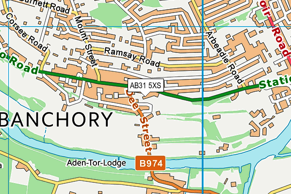 AB31 5XS map - OS VectorMap District (Ordnance Survey) AB31 5XS map - OS VectorMap District (Ordnance Survey)