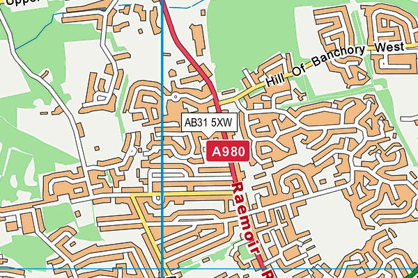 AB31 5XW map - OS VectorMap District (Ordnance Survey) AB31 5XW map - OS VectorMap District (Ordnance Survey)