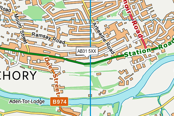 AB31 5XX map - OS VectorMap District (Ordnance Survey) AB31 5XX map - OS VectorMap District (Ordnance Survey)