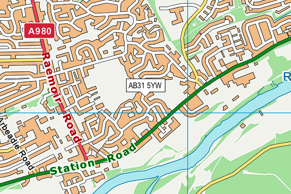 AB31 5YW map - OS VectorMap District (Ordnance Survey) AB31 5YW map - OS VectorMap District (Ordnance Survey)