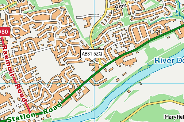 AB31 5ZQ map - OS VectorMap District (Ordnance Survey) AB31 5ZQ map - OS VectorMap District (Ordnance Survey)
