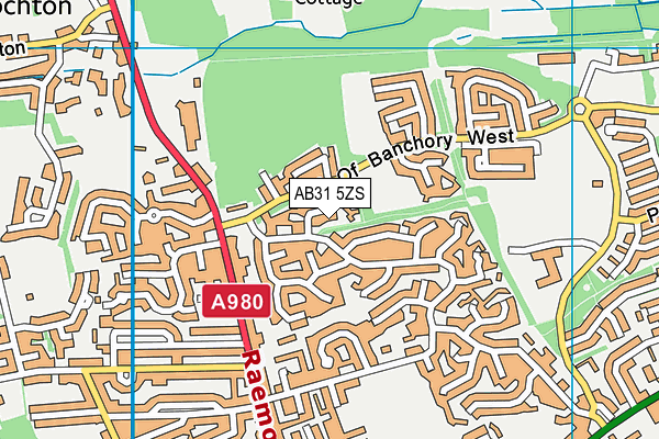 AB31 5ZS map - OS VectorMap District (Ordnance Survey) AB31 5ZS map - OS VectorMap District (Ordnance Survey)