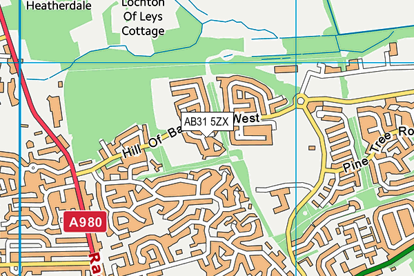 AB31 5ZX map - OS VectorMap District (Ordnance Survey) AB31 5ZX map - OS VectorMap District (Ordnance Survey)