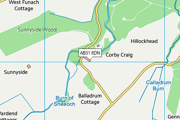 AB31 6DN map - OS VectorMap District (Ordnance Survey) AB31 6DN map - OS VectorMap District (Ordnance Survey)