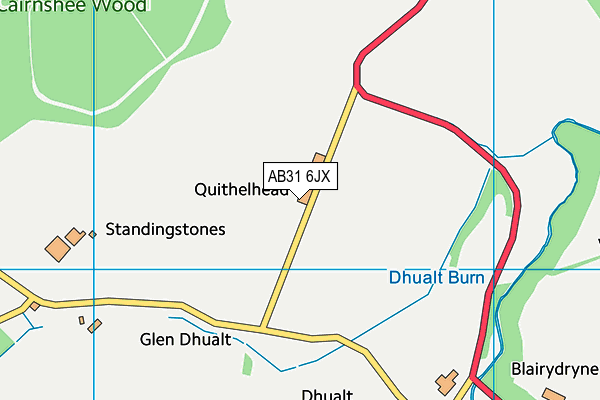 AB31 6JX map - OS VectorMap District (Ordnance Survey)