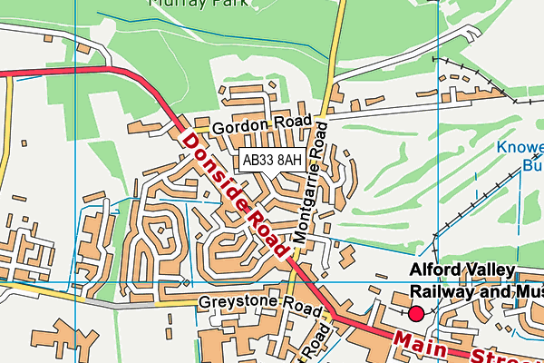 AB33 8AH map - OS VectorMap District (Ordnance Survey) AB33 8AH map - OS VectorMap District (Ordnance Survey)