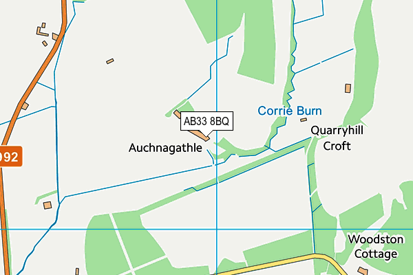 AB33 8BQ map - OS VectorMap District (Ordnance Survey) AB33 8BQ map - OS VectorMap District (Ordnance Survey)