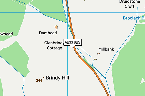 AB33 8BS map - OS VectorMap District (Ordnance Survey) AB33 8BS map - OS VectorMap District (Ordnance Survey)