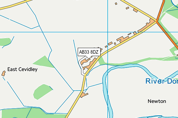 AB33 8DZ map - OS VectorMap District (Ordnance Survey)