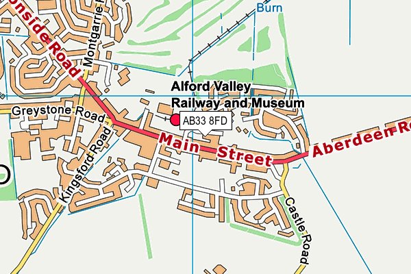 AB33 8FD map - OS VectorMap District (Ordnance Survey) AB33 8FD map - OS VectorMap District (Ordnance Survey)