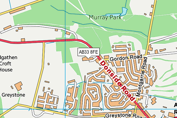 AB33 8FE map - OS VectorMap District (Ordnance Survey)