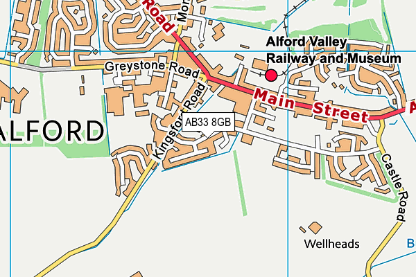 AB33 8GB map - OS VectorMap District (Ordnance Survey)