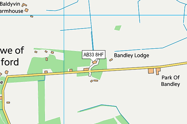 AB33 8HF map - OS VectorMap District (Ordnance Survey) AB33 8HF map - OS VectorMap District (Ordnance Survey)