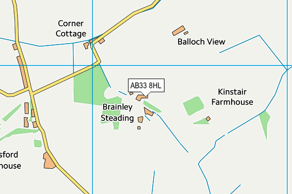 AB33 8HL map - OS VectorMap District (Ordnance Survey) AB33 8HL map - OS VectorMap District (Ordnance Survey)