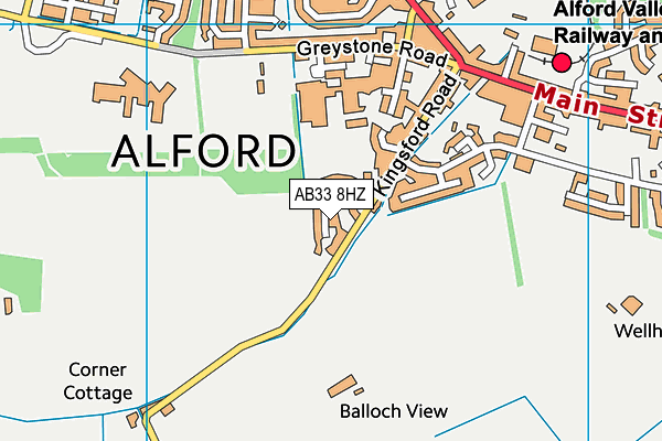 AB33 8HZ map - OS VectorMap District (Ordnance Survey)