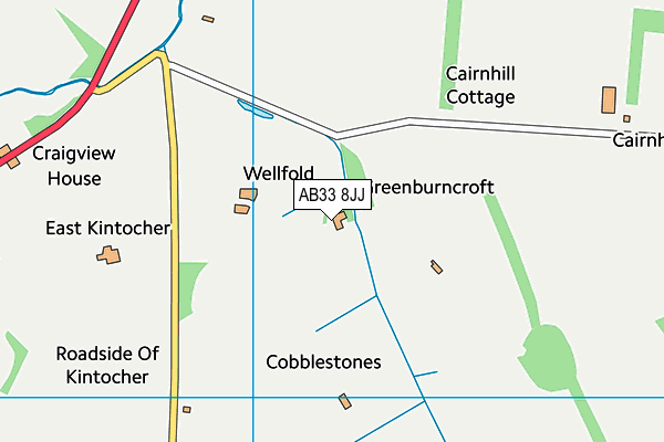 AB33 8JJ map - OS VectorMap District (Ordnance Survey)