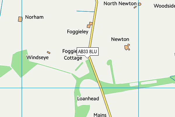 AB33 8LU map - OS VectorMap District (Ordnance Survey)