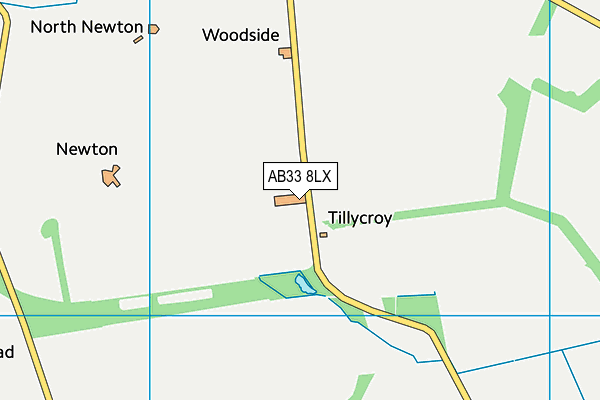 AB33 8LX map - OS VectorMap District (Ordnance Survey) AB33 8LX map - OS VectorMap District (Ordnance Survey)