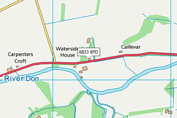 AB33 8PD map - OS VectorMap District (Ordnance Survey)