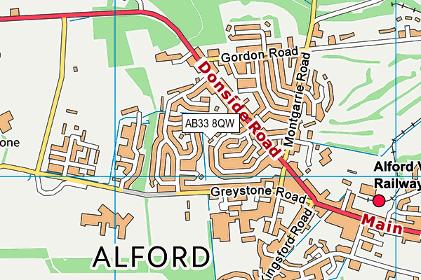 AB33 8QW map - OS VectorMap District (Ordnance Survey) AB33 8QW map - OS VectorMap District (Ordnance Survey)