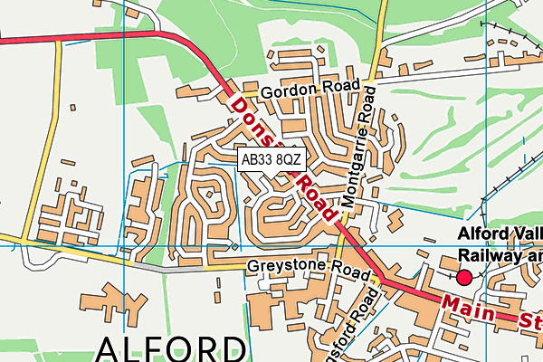 AB33 8QZ map - OS VectorMap District (Ordnance Survey)