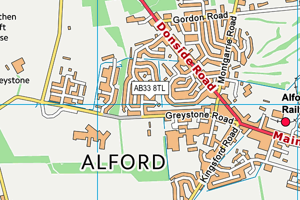 AB33 8TL map - OS VectorMap District (Ordnance Survey) AB33 8TL map - OS VectorMap District (Ordnance Survey)