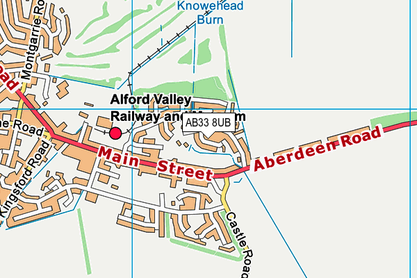 AB33 8UB map - OS VectorMap District (Ordnance Survey)