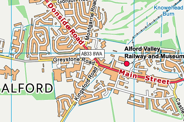 AB33 8WA map - OS VectorMap District (Ordnance Survey) AB33 8WA map - OS VectorMap District (Ordnance Survey)