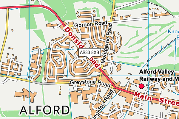 AB33 8XB map - OS VectorMap District (Ordnance Survey) AB33 8XB map - OS VectorMap District (Ordnance Survey)