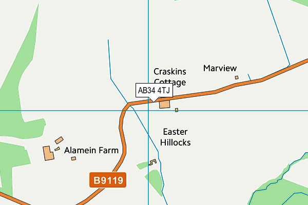 AB34 4TJ map - OS VectorMap District (Ordnance Survey) AB34 4TJ map - OS VectorMap District (Ordnance Survey)
