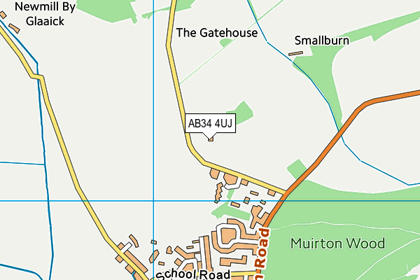 AB34 4UJ map - OS VectorMap District (Ordnance Survey) AB34 4UJ map - OS VectorMap District (Ordnance Survey)