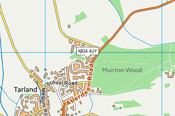 AB34 4UY map - OS VectorMap District (Ordnance Survey)