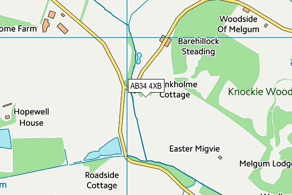 AB34 4XB map - OS VectorMap District (Ordnance Survey) AB34 4XB map - OS VectorMap District (Ordnance Survey)