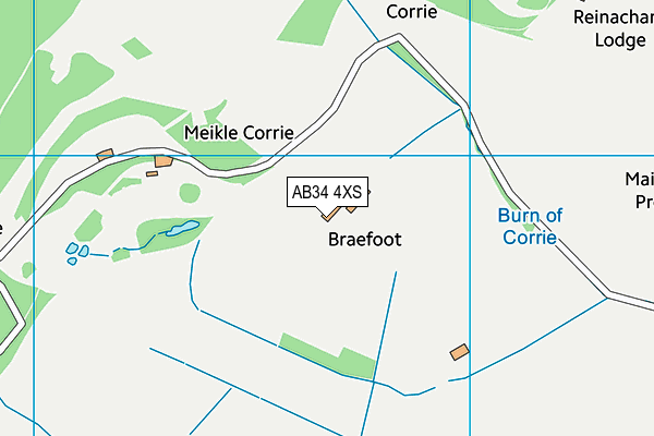 AB34 4XS map - OS VectorMap District (Ordnance Survey)