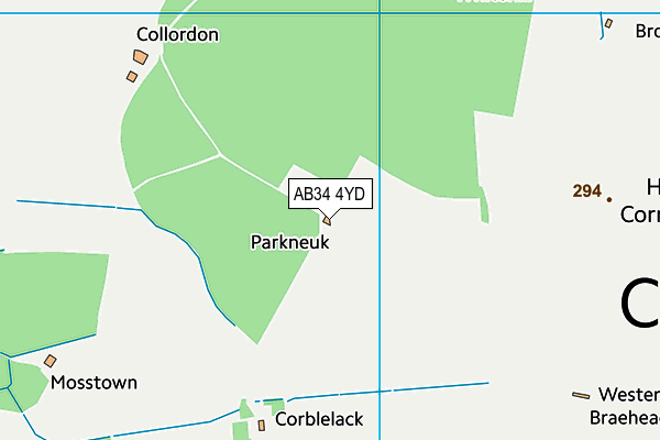 AB34 4YD map - OS VectorMap District (Ordnance Survey) AB34 4YD map - OS VectorMap District (Ordnance Survey)