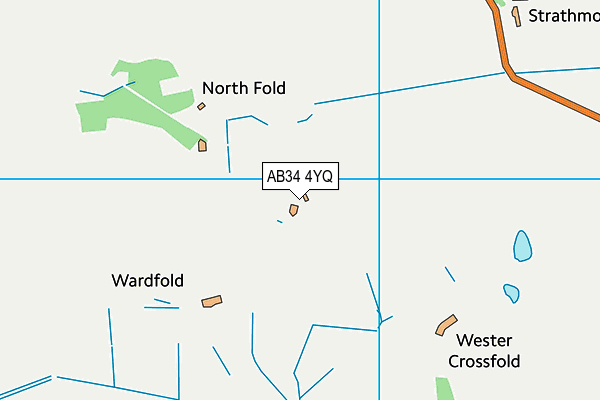 AB34 4YQ map - OS VectorMap District (Ordnance Survey)