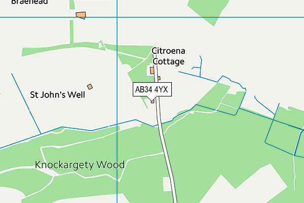 AB34 4YX map - OS VectorMap District (Ordnance Survey) AB34 4YX map - OS VectorMap District (Ordnance Survey)