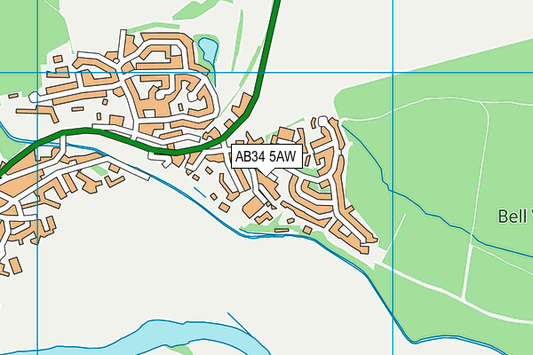 AB34 5AW map - OS VectorMap District (Ordnance Survey) AB34 5AW map - OS VectorMap District (Ordnance Survey)