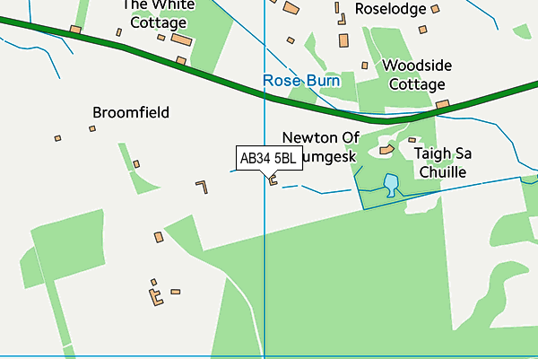 AB34 5BL map - OS VectorMap District (Ordnance Survey) AB34 5BL map - OS VectorMap District (Ordnance Survey)