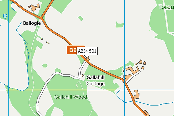 AB34 5DJ map - OS VectorMap District (Ordnance Survey) AB34 5DJ map - OS VectorMap District (Ordnance Survey)