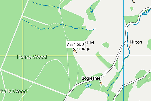 AB34 5DU map - OS VectorMap District (Ordnance Survey)