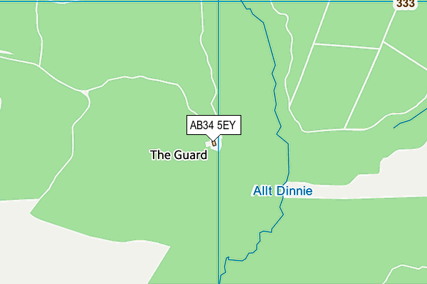 AB34 5EY map - OS VectorMap District (Ordnance Survey) AB34 5EY map - OS VectorMap District (Ordnance Survey)