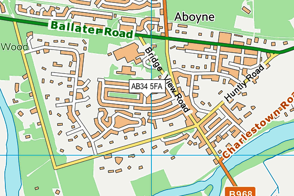 AB34 5FA map - OS VectorMap District (Ordnance Survey)