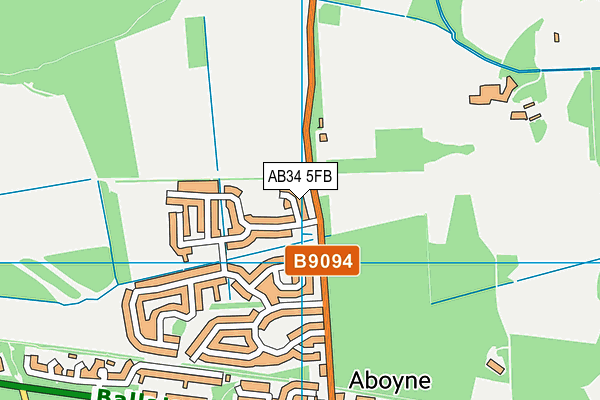 AB34 5FB map - OS VectorMap District (Ordnance Survey) AB34 5FB map - OS VectorMap District (Ordnance Survey)